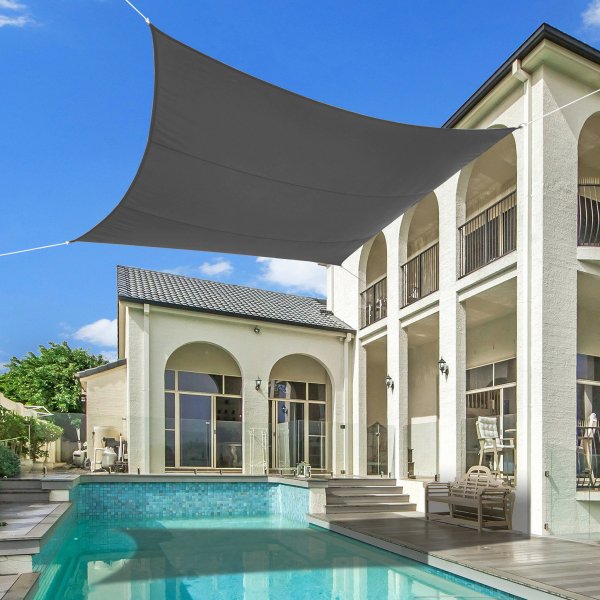 Aurinkopurje 4x4m | Neliöllinen | harmaa Aurinkopurje 4x4m | Neliöllinen | harmaa