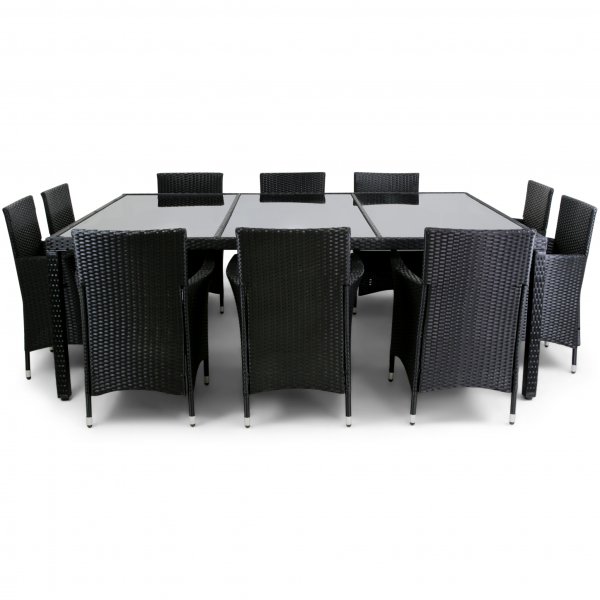Iso ruokailuryhmä ulkokalusteet 220x160cm | 10 tuolia | Lyfco Särö Iso ruokailuryhmä ulkokalusteet 220x160cm | 10 tuolia | Lyfco Särö