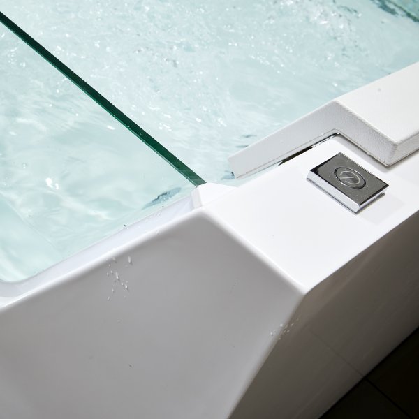 Suuri poreallas kahdelle 170x120cm | Lasilla ja lmmittimell | BK-007V