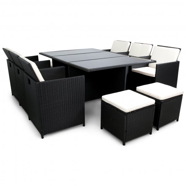 Ruokailuryhm ulkokalusteet | 10 paikkaa | Keinotekoinen rottinki | Lyfco Skrhamn