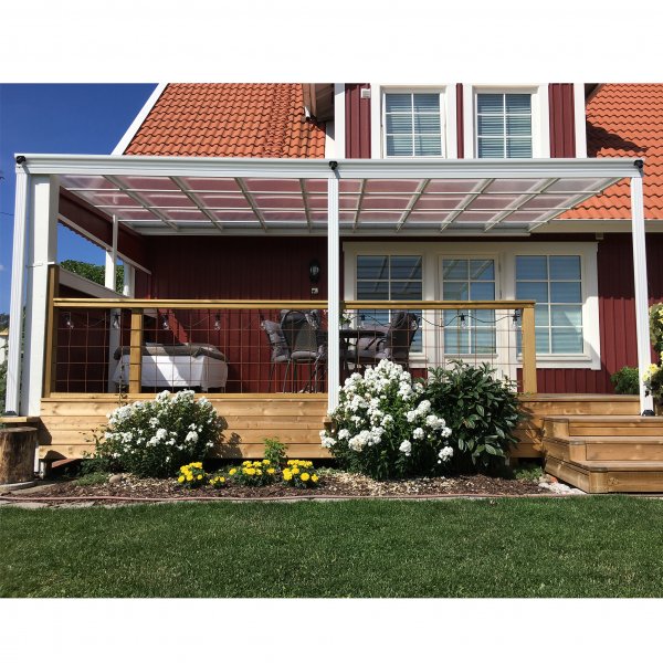 Terassi 5,6x3,0m | Erittin korkea | Kanava muovi / alumiini