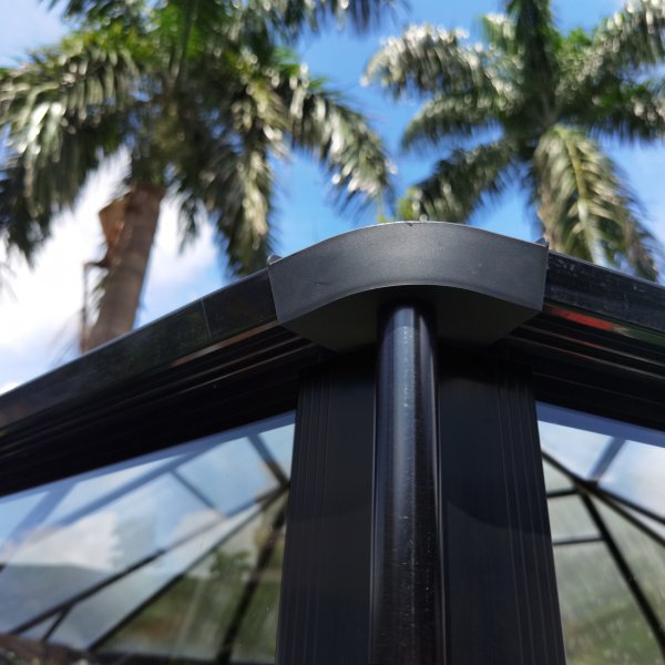 Orangery ja huvimaja 12,6m | Kuusikulmainen kasvihuone | 4mm turvalasi