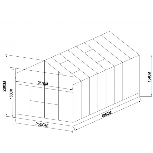 Kasvihuone 12,7m² | 5 vuoden myrskytakuu | 4mm turvalasi Kasvihuone 12,7m² | 5 vuoden myrskytakuu | 4mm turvalasi