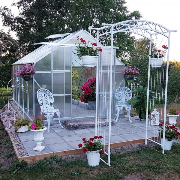 Kasvihuone 10,7m | Korkea viljelykorkeus | 6mm kanava muovia