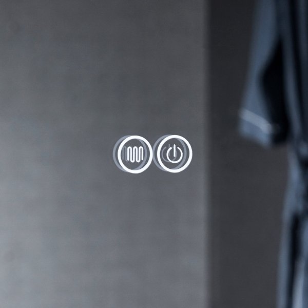 Suuri peili LED-valolla ja huurtumisenestotoiminnolla