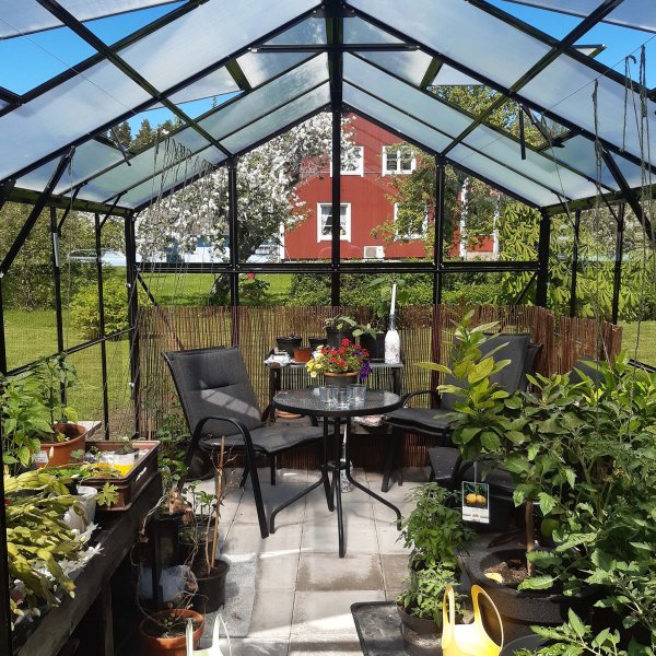 Kasvihuone 9,6 m | 4mm turvalasi | 5 vuoden myrskytakuu