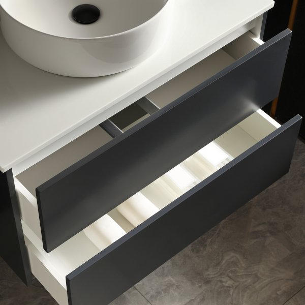 Kylpyhuonekalusteet 80cm | Lipasto ja LED-peili himmentimellä | Neitsyt Kylpyhuonekalusteet 80cm | Lipasto ja LED-peili himmentimellä | Neitsyt