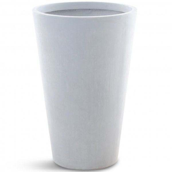 Kuituvahvistettu ulkoruukku - Korkea pyre malli - Vaaleanharmaa