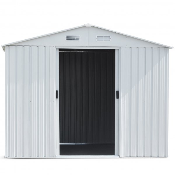 Varasto ja työkaluvaja 5,3m² | Liukuovi | Alustalla | Valkoinen Varasto ja työkaluvaja 5,3m² | Liukuovi | Alustalla | Valkoinen