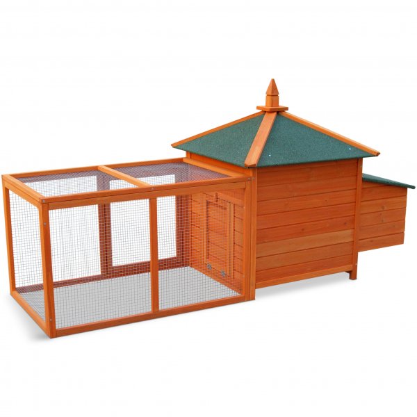 Kanatalo pihalla ja munivan pes�n kanssa | Kevyesti puhdistettu | T�ydellinen sarja | 2x0,73x1m