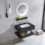 Kylpyhuoneen kalusteet marmori | LED-peili himmentimell ja bluetoothilla