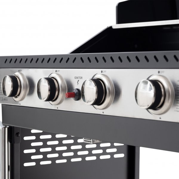 Kaasugrilli 14,5 kW | 4 ruostumatonta poltinta ja 1 sivupoltin | St. Louis