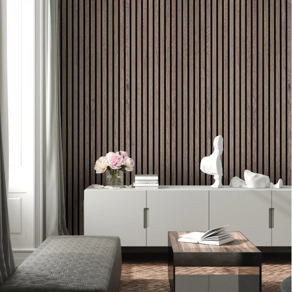 Puulista Akustiikkapaneelit | 2400x600x21mm | Pähkinä Puulista Akustiikkapaneelit | 2400x600x21mm | Pähkinä