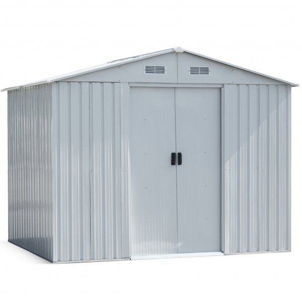 Varasto ja työkaluvaja 5,3m² | Liukuovi | Alustalla | Valkoinen Varasto ja työkaluvaja 5,3m² | Liukuovi | Alustalla | Valkoinen