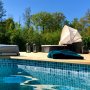 Pyre solarium 230cm | lyks sisnrakennettu tyynyn silytystila | Lyfco Hllviken