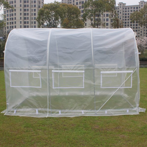 Tunnelikasvihuone 6m² | Teräsrunko läpinäkyvällä PE-muovikuorella Tunnelikasvihuone 6m² | Teräsrunko läpinäkyvällä PE-muovikuorella