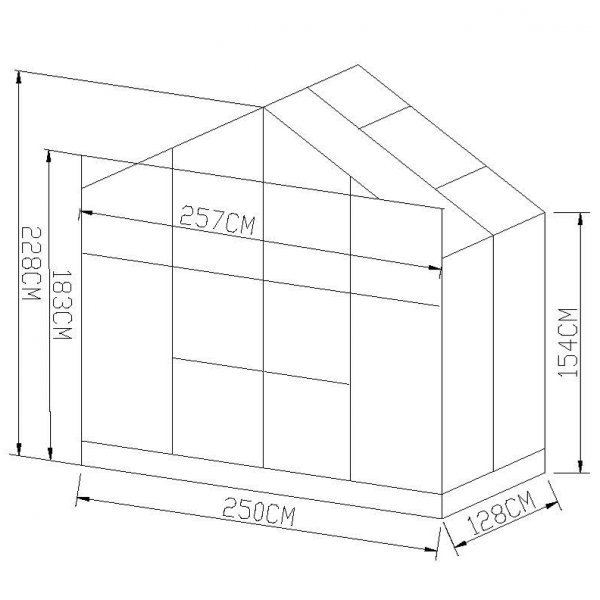 Kasvihuone 3,3m² | 4mm turvalasi | 5 vuoden myrskytakuu Kasvihuone 3,3m² | 4mm turvalasi | 5 vuoden myrskytakuu