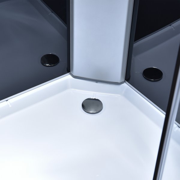 Täydellinen tyylikäs suihkukaappi | Sadesuihku | Alumiini Täydellinen tyylikäs suihkukaappi | Sadesuihku | Alumiini