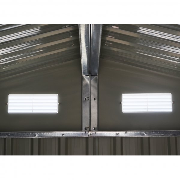 Varasto ja työkaluvaja 5,3m² | Liukuovi | Alustalla | Valkoinen Varasto ja työkaluvaja 5,3m² | Liukuovi | Alustalla | Valkoinen