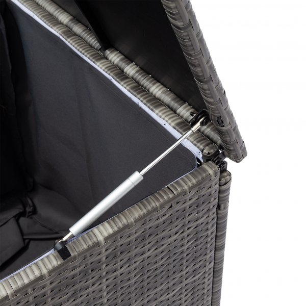 Suuri lounge-ryhmä | Kolme älykästä säilytystilaa | Harmaa synteettinen rottinki Suuri lounge-ryhmä | Kolme älykästä säilytystilaa | Harmaa synteettinen rottinki