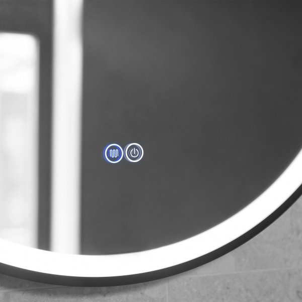 Pyöreä peili ripustushihnalla | LED-valaistus ja huurtumisenestotoiminto Pyöreä peili ripustushihnalla | LED-valaistus ja huurtumisenestotoiminto