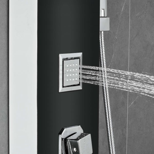 Suihkupaneeli mustavalkoista ruostumatonta terästä | Stella Suihkupaneeli mustavalkoista ruostumatonta terästä | Stella