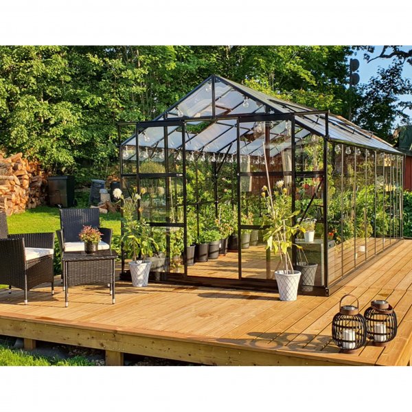 Kasvihuone 12,7m² | 5 vuoden myrskytakuu | 4mm turvalasi Kasvihuone 12,7m² | 5 vuoden myrskytakuu | 4mm turvalasi