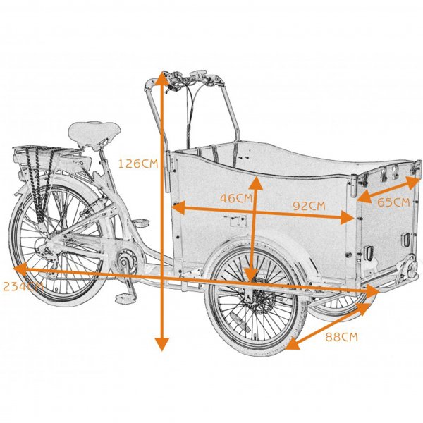 Box pyörä sähköinen | 6 vaihdetta | 250 W - 12,8 Ah Panasonic litiumakku - Ruskea Box pyörä sähköinen | 6 vaihdetta | 250 W - 12,8 Ah Panasonic litiumakku - Ruskea