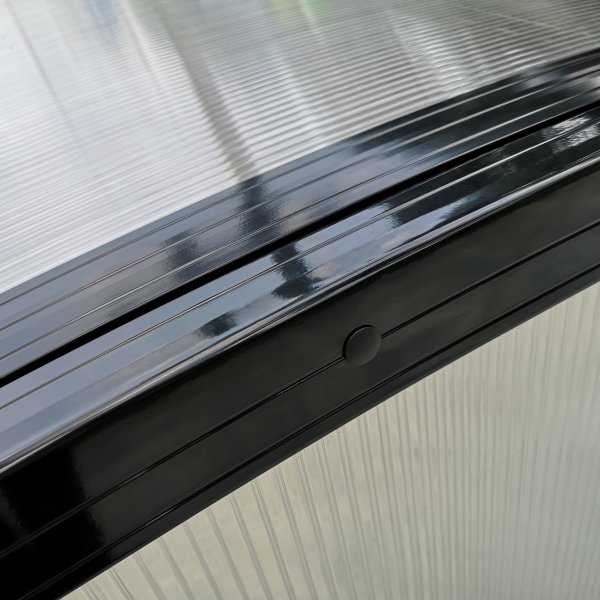 Altaan katto 4x8m sivuovella | Ammuttava - musta