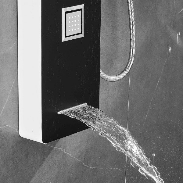 Suihkupaneeli mustavalkoista ruostumatonta terästä | Stella Suihkupaneeli mustavalkoista ruostumatonta terästä | Stella