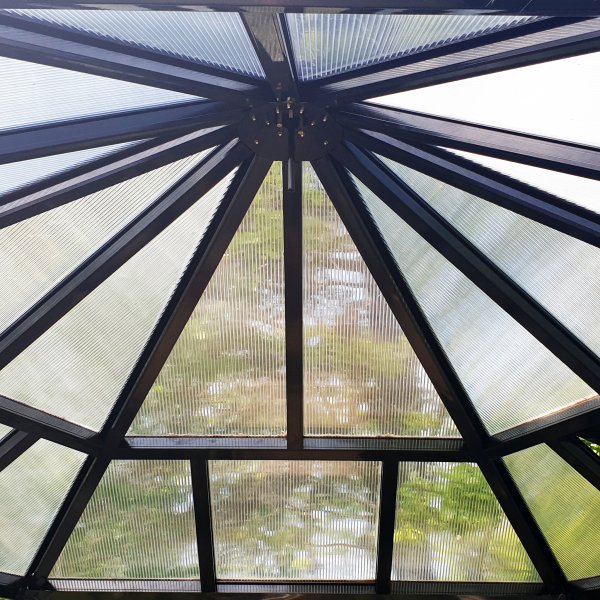 Oranssi/huvimaja 10 m | Kuusikulmainen kasvihuone | Turvalasi