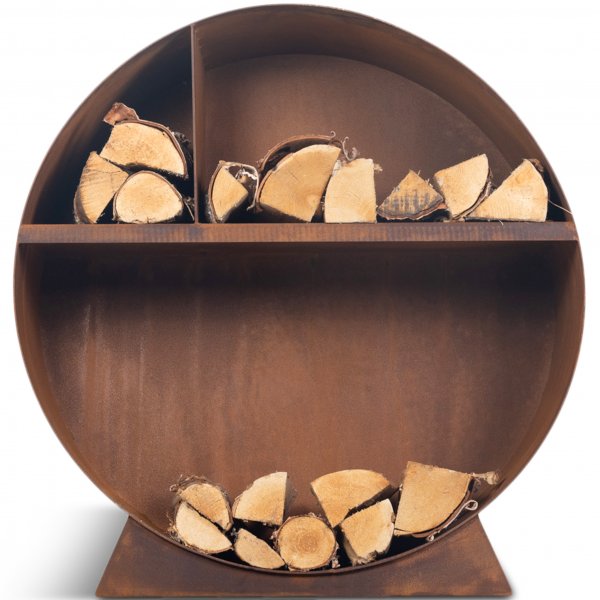 Polttopuuteline 3mm corten-teräs | Pyöreä Polttopuuteline 3mm corten-teräs | Pyöreä