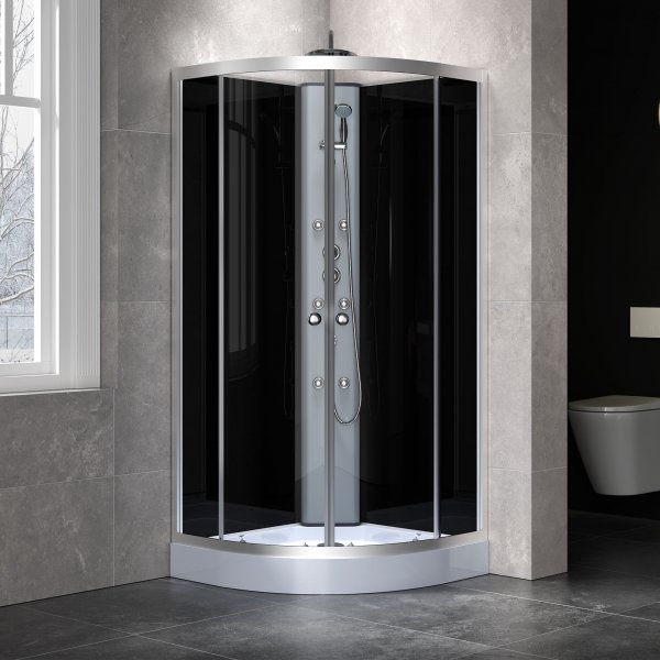 Täydellinen tyylikäs suihkukaappi | Sadesuihku | Alumiini Täydellinen tyylikäs suihkukaappi | Sadesuihku | Alumiini